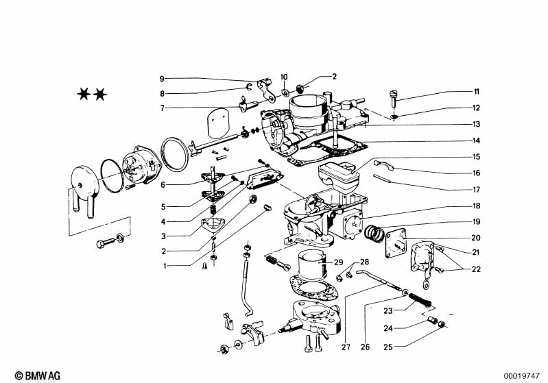 Carburetor mounting parts