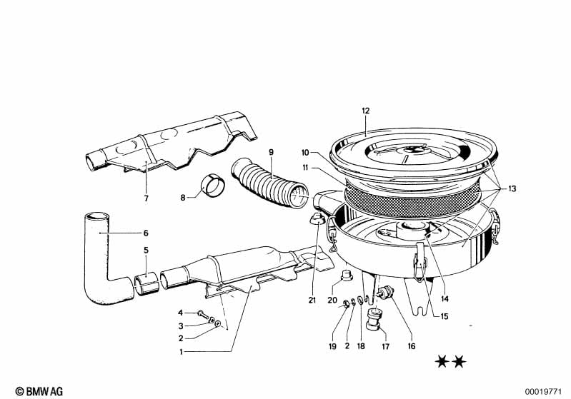 Intake silencer / Filter cartridge Intake silencer / Filter cartridge