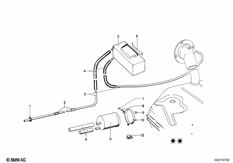 Filtre a charbon act./aeration carburant