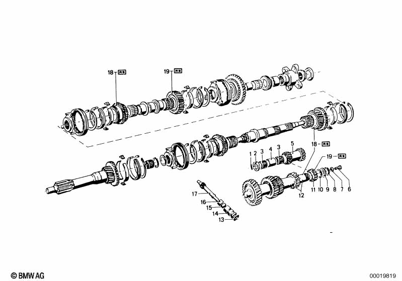 Genuine BMW 23211201487 E12 Countershaft (Inc. 2002tii, 2002 & 2002ti) | ML Performance EU Car Parts