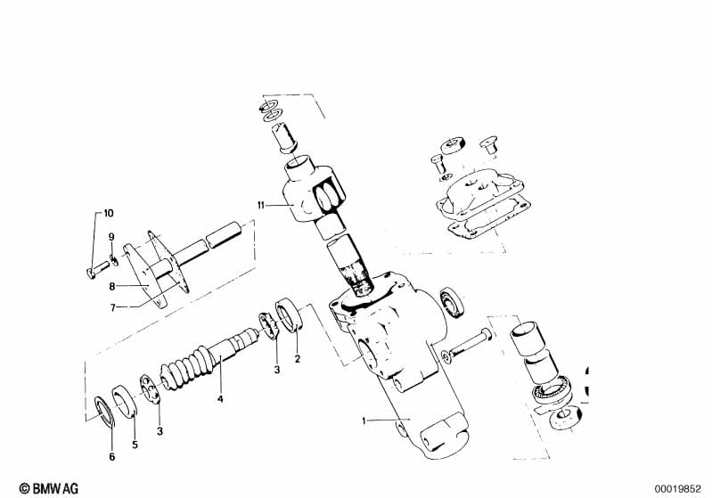 Steering box single components