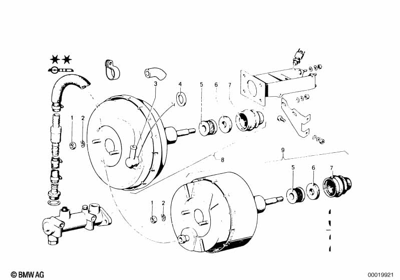 Power brake unit depression