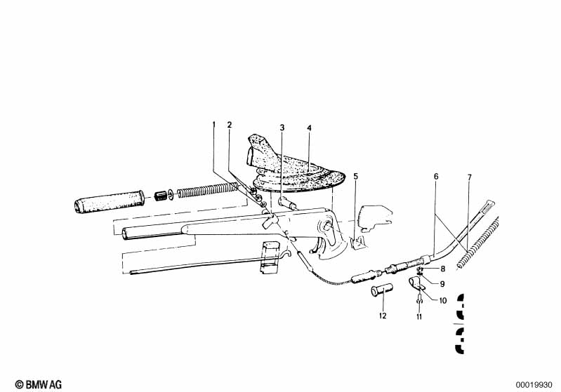 Genuine BMW 34411103128 Hand Brake Bowden Cable (Inc. 2002tii, 2002 & 2000tii) | ML Performance UK Car Parts