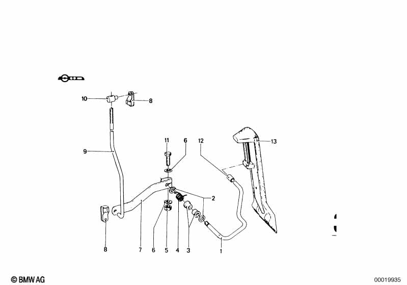 Accelerator pedal/rod assy