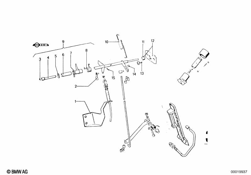 Accelerator pedal/rod assy