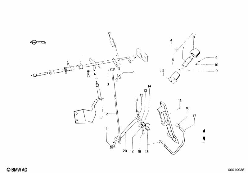 Accelerator pedal/rod assy