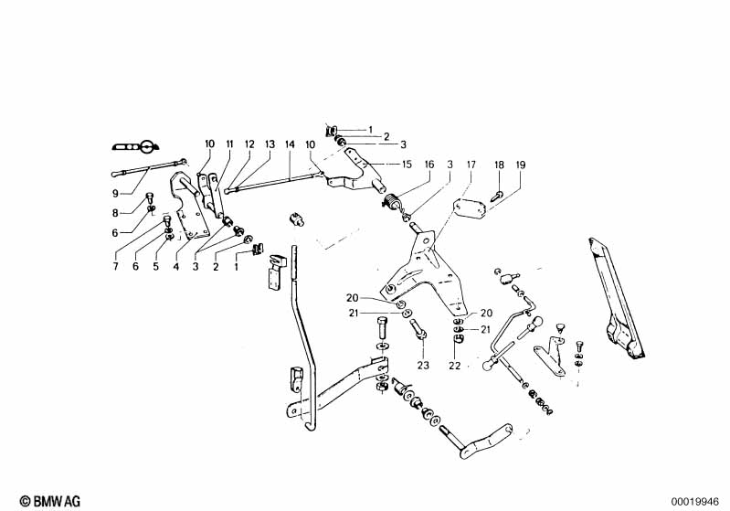 Accelerator pedal/rod assy