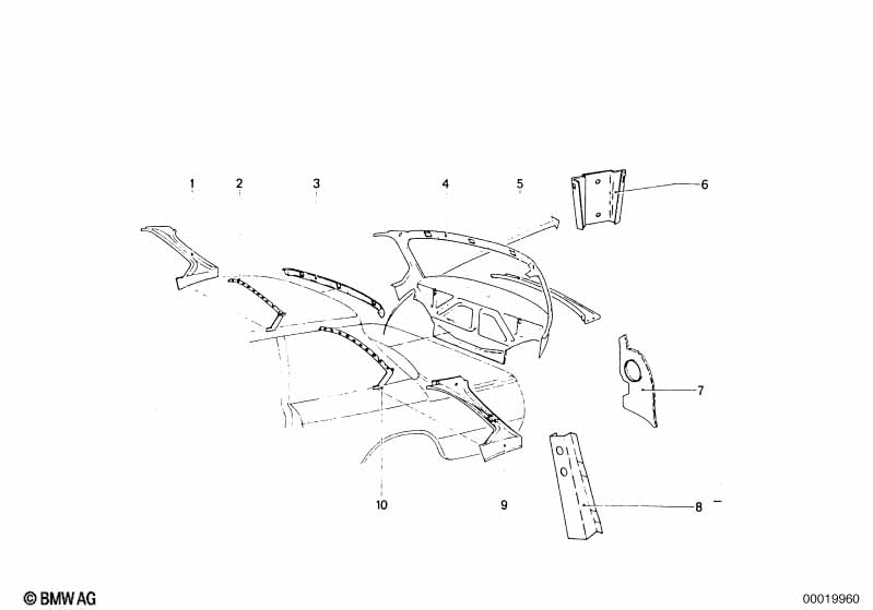 Rear window frame