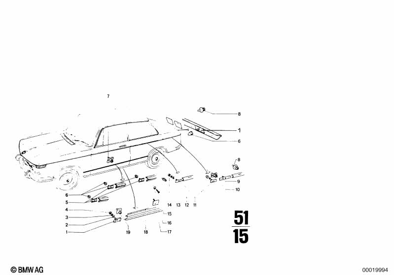 Genuine BMW 41335480120 E32 E12 E24 Cap Nut (Inc. 320is, 3.0SBav & 3.0S) | ML Performance UK Car Parts