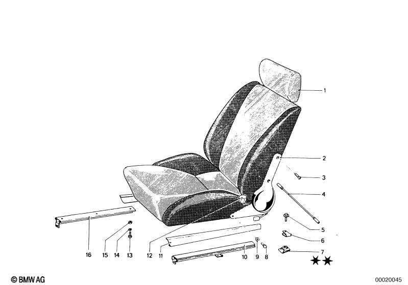 Recaro sports seat part
