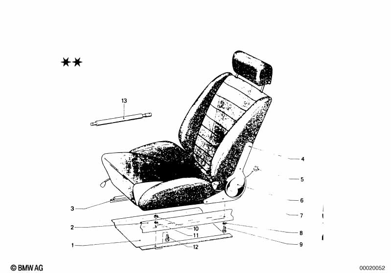 Recaro sports seat part