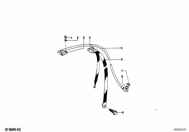 Kabel akumulátoru/kostřicí kabel
