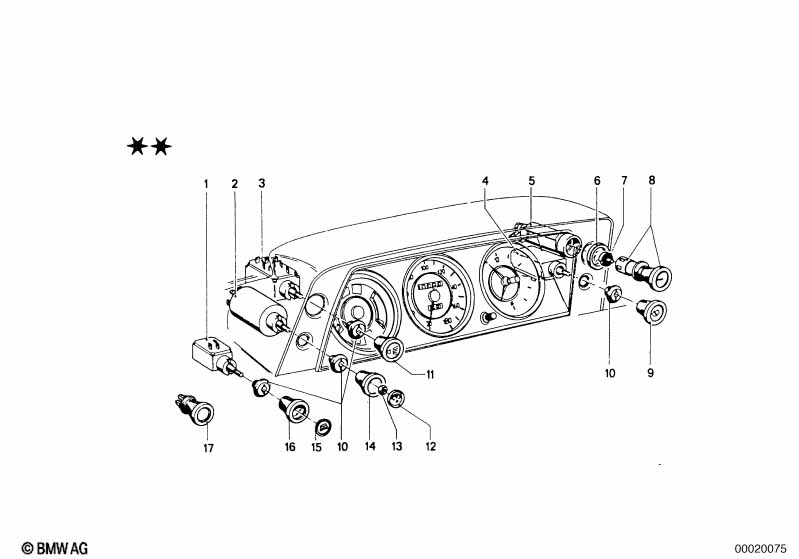 Genuine BMW 61311353870 Wiper Switch INTERVALL (Inc. 1802, 1502 & 3.0SBav) | ML Performance EU Car Parts