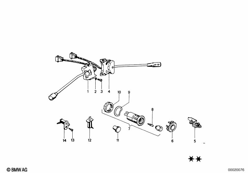 Genuine BMW 61311353632 Dip Control Switch (Inc. 2000, 2000tii & 2002tii) | ML Performance EU Car Parts