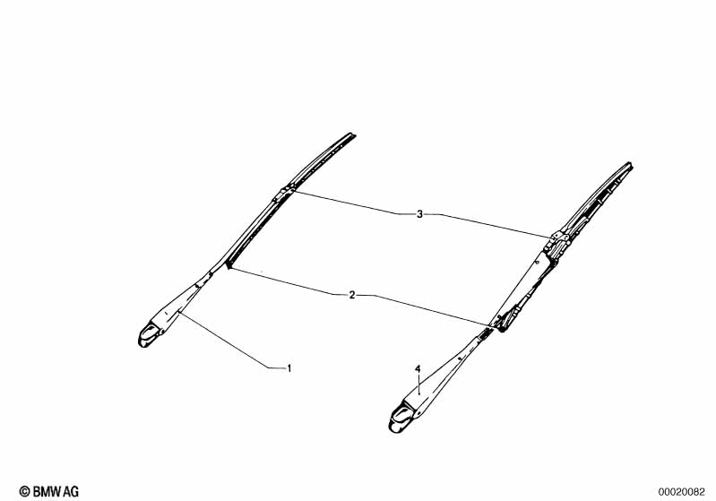 Genuine BMW 61611359120 Wiper Arm BOSCH BLACK (Inc. 1802, 3.0SBav & 2800) | ML Performance EU Car Parts