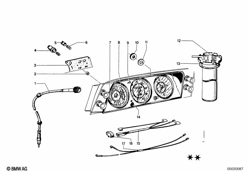 Instruments/mounting parts