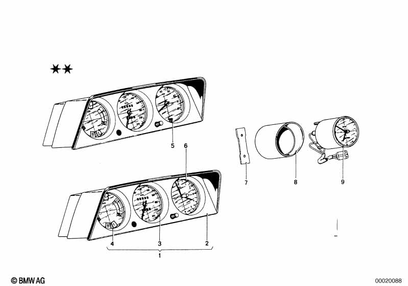 Instruments/mounting parts