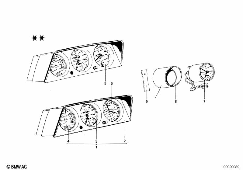 Instruments/mounting parts