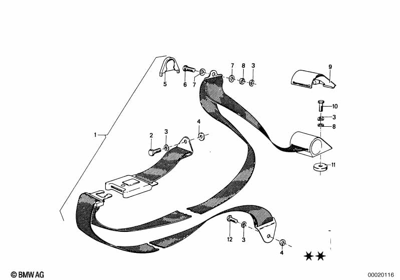 Safety belt rear