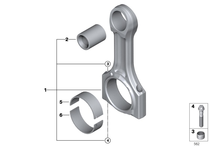 Genuine BMW 11241437210 E60 E83 E36 Set Connecting Rod (Inc. Z3 3.0i, X5 3.0i & Z3 2.8) | ML Performance UK Car Parts