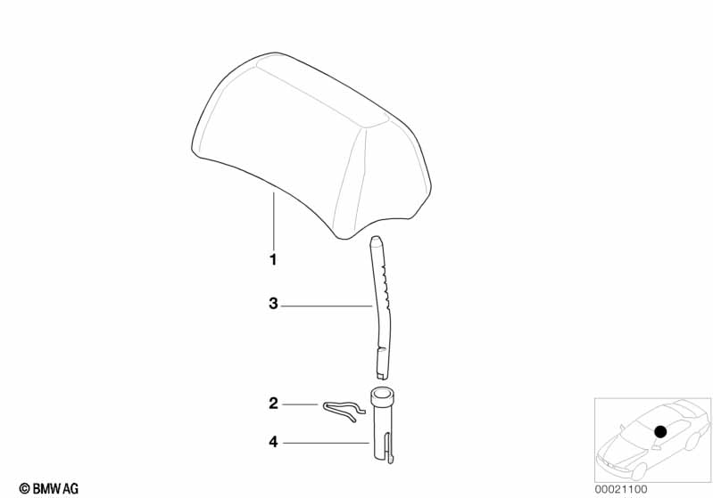 Rear seat head restraint