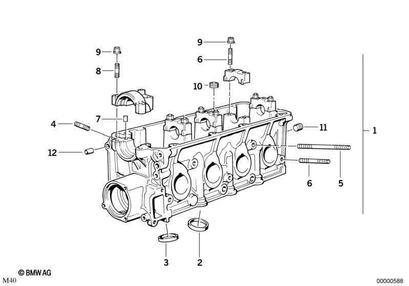 Genuine BMW 07129908122 E65 E30 E85 Stud Bolt M7X55 (Inc. 318ti, Z3 2.2i & X5 3.0i) | ML Performance UK Car Parts