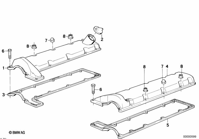 Genuine BMW 11121720338 E32 Rocker Box Cover Right (Inc. 750i, 750iL & 750iLS) | ML Performance EU Car Parts