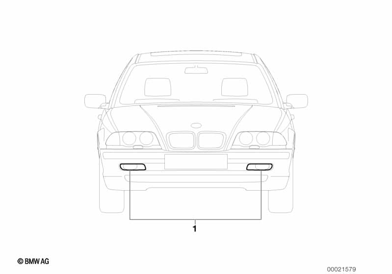 Genuine BMW 63170010517 E39 Installing Set Fog Lamps (Inc. 525tds, 525td & 525d) | ML Performance EU Car Parts