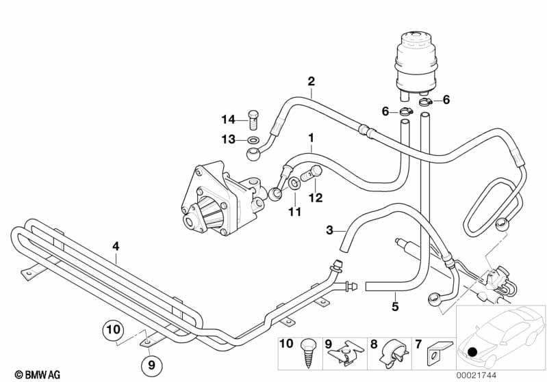Hydro steering-oil pipes