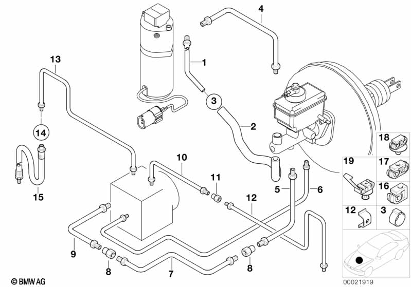 Genuine BMW 34326755096 E38 Pipe M12/M12 (Inc. 740i, 728iL & 735iL) | ML Performance UK Car Parts