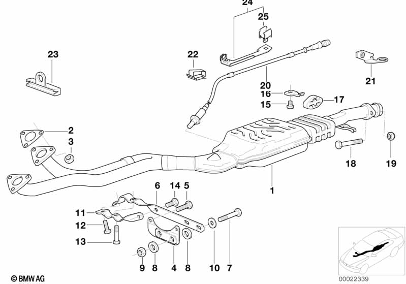 Genuine BMW 11781713073 E36 Lambda-Probe Bracket (Inc. 323i) | ML Performance UK Car Parts