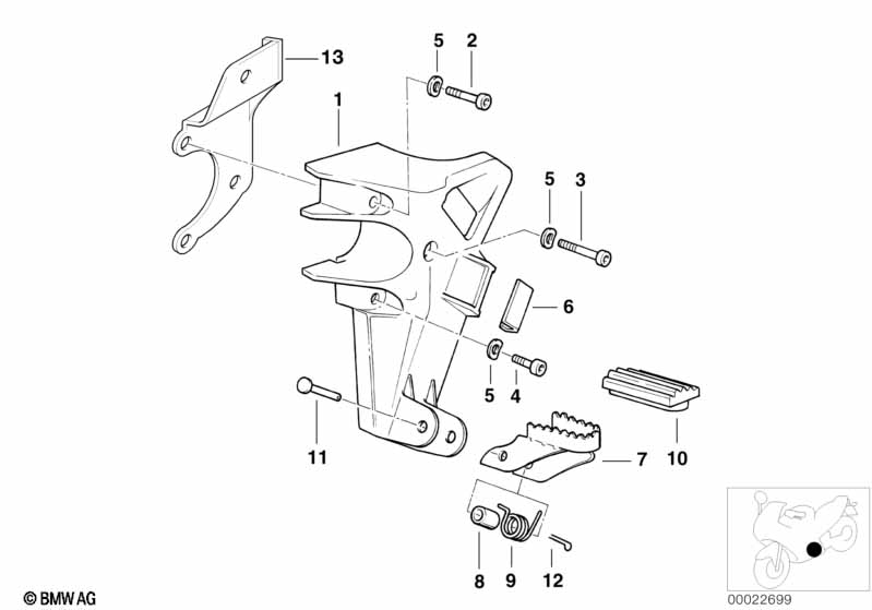 Footpeg plate/Front footpeg