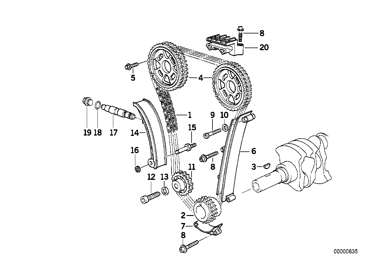 Genuine BMW 11311247483 E30 E36 Guide Rail (Inc. 318is, 318ti & Z3 1.9) | ML Performance UK Car Parts