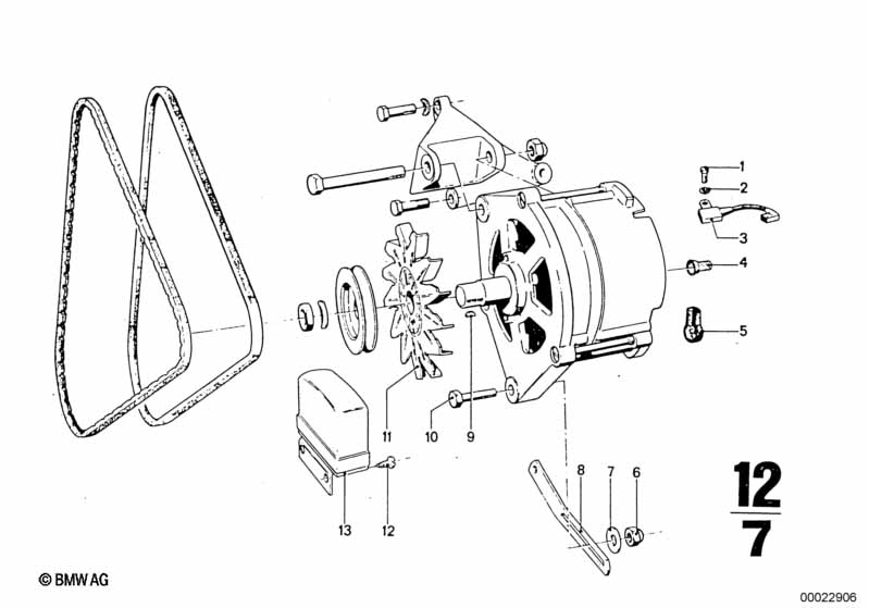 Alternator suspension bracket