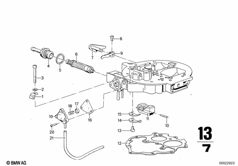 Carburetor cap/piston/float