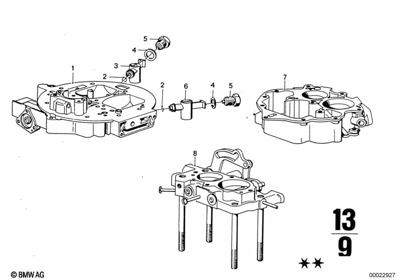 Carburetor cap/piston/float