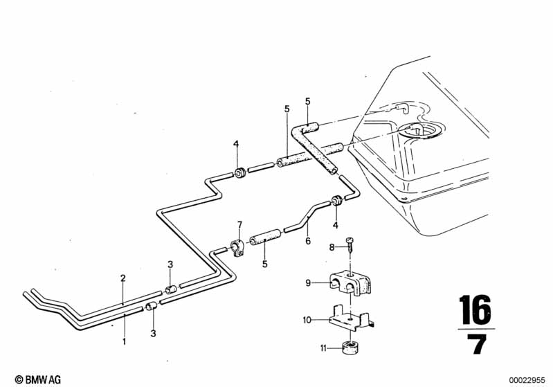 Genuine BMW 16121112221 Fuel Pipe (Inc. 3.3Li, 3.0L & 3.3L) | ML Performance EU Car Parts