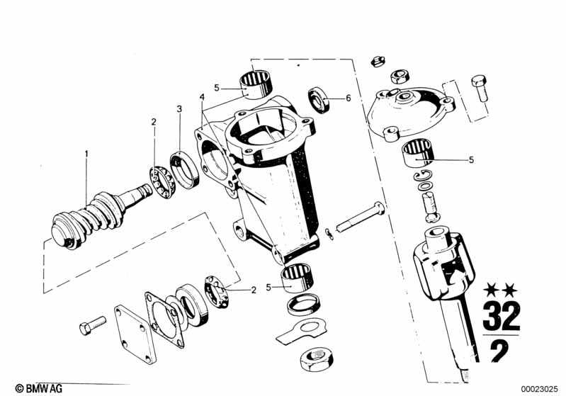 Steering box single components