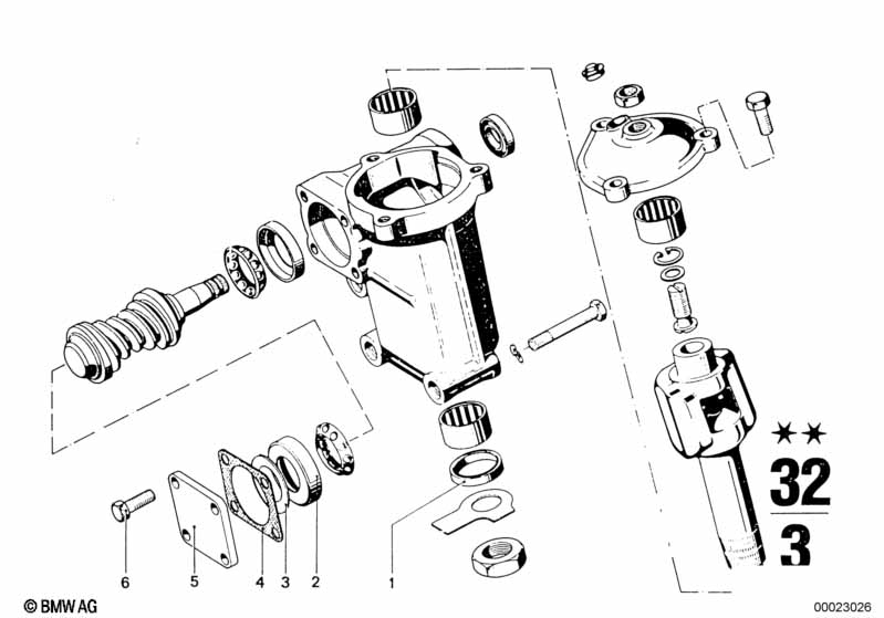 Steering box single components