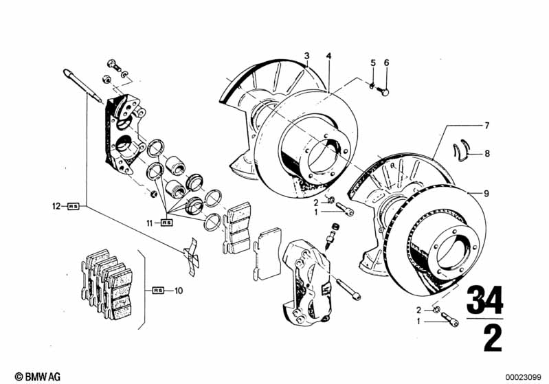 Front wheel brake