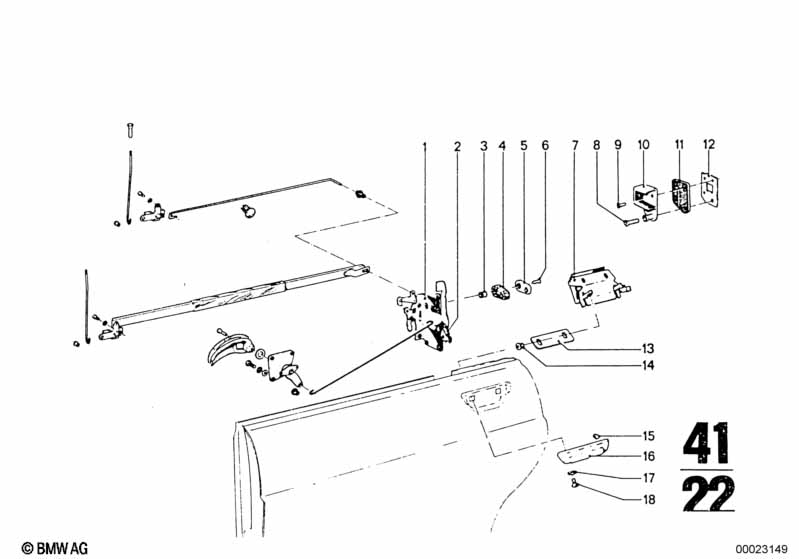 Rear door control/door lock