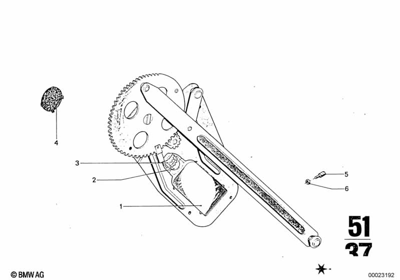 Door window lifting mechanism front
