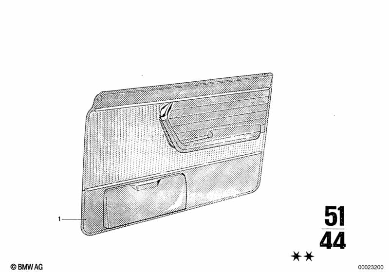 Door trim panel assy, front