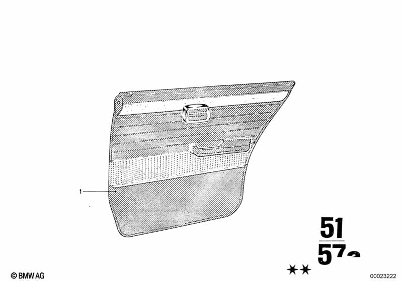 Door trim, rear