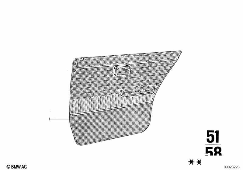 Door trim, rear