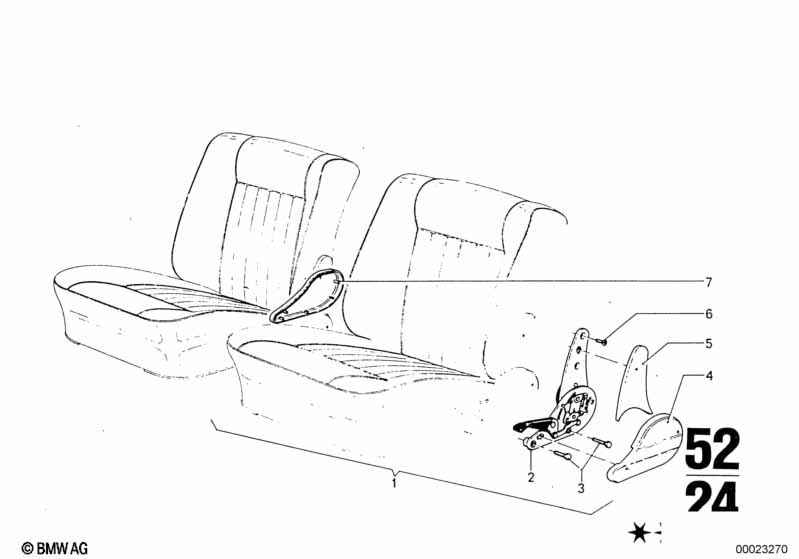 Reclining seat fitting
