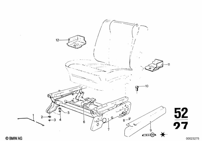 Front seat-vertical seat adjuster