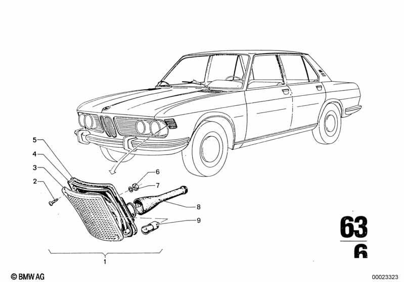 Genuine BMW 63131350002 Right Turn Indicator ECE (Inc. 3.3Li, 3.3L & 2800) | ML Performance EU Car Parts