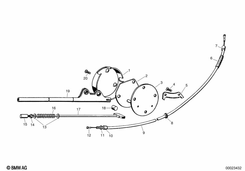 Genuine BMW 34414066053 Hand Brake Bowden Cable (Inc. Isetta 250 & Isetta 300) | ML Performance EU Car Parts