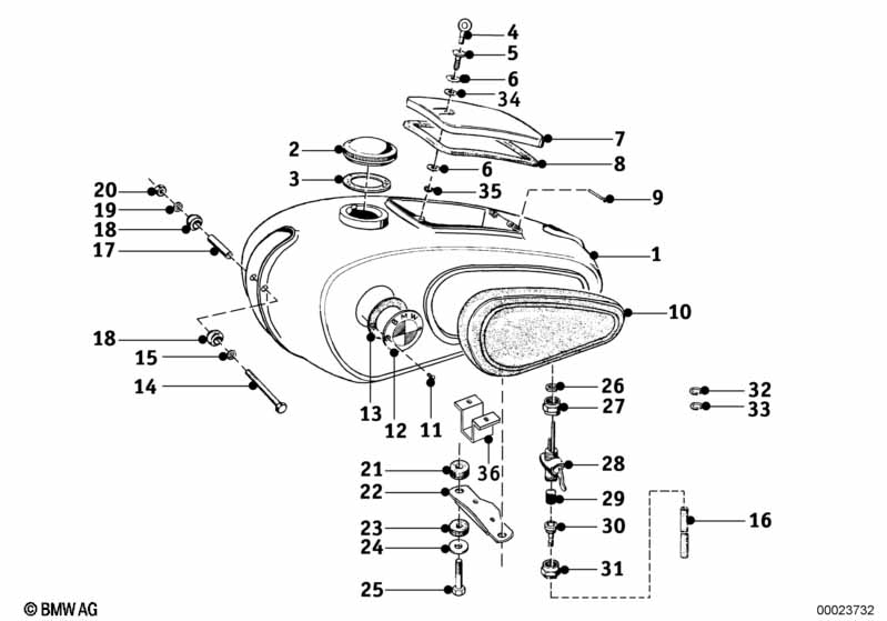 Genuine BMW 16110009950 Tank Bracket, Rear U-BÜGEL (Inc. R26) | ML Performance EU Car Parts